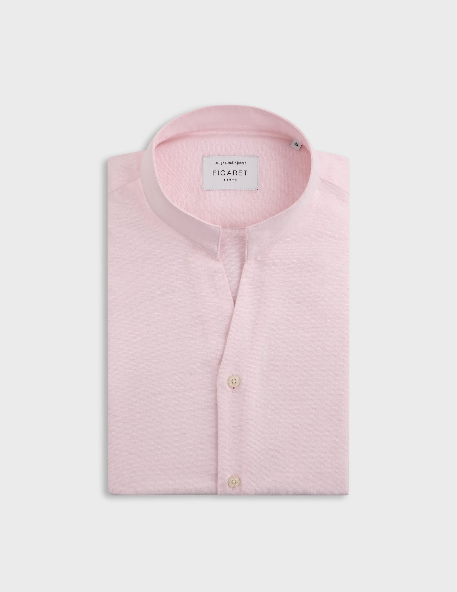 Chemise Carl rose - Oxford gratté - Col Droit ouvert#5