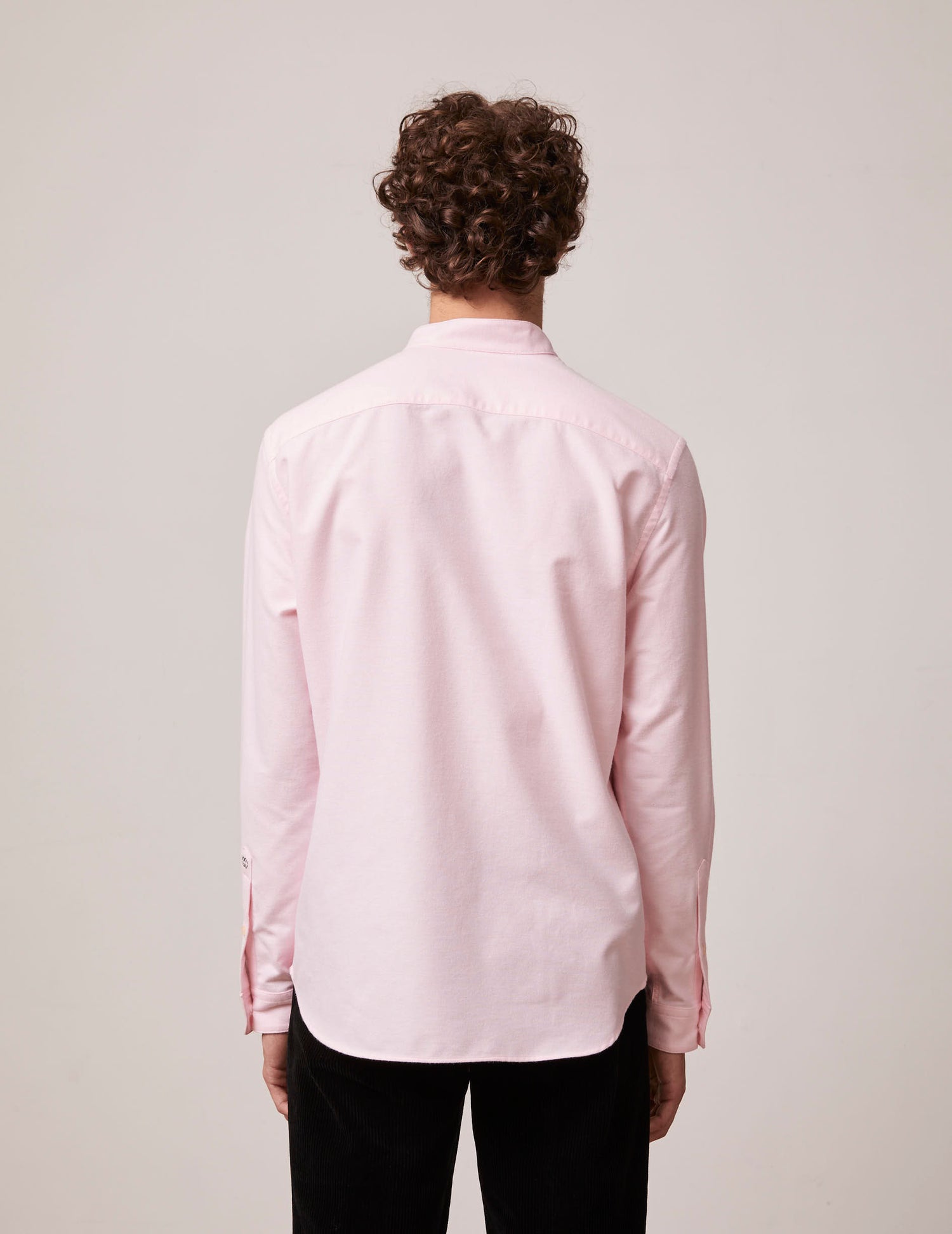 Pink Carl shirt - Oxford gratté - Droit ouvert Collar#3