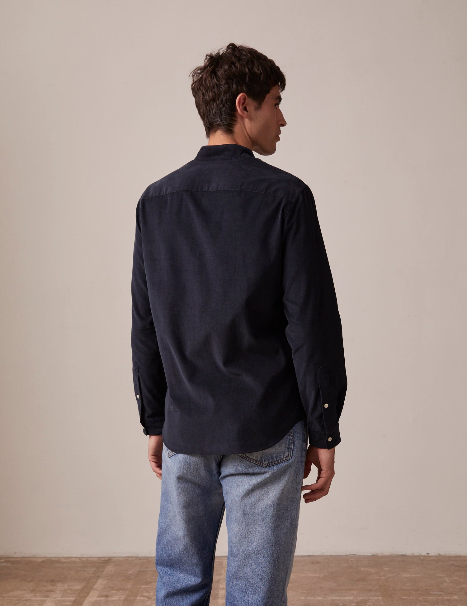 Navy blue Carl shirt - Velvet - Carl Collar#2