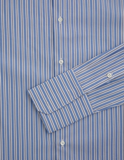 fitted Blue striped shirt