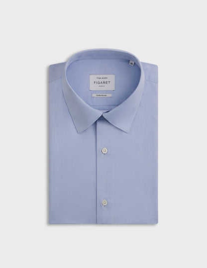 Chemise ajustée bleue