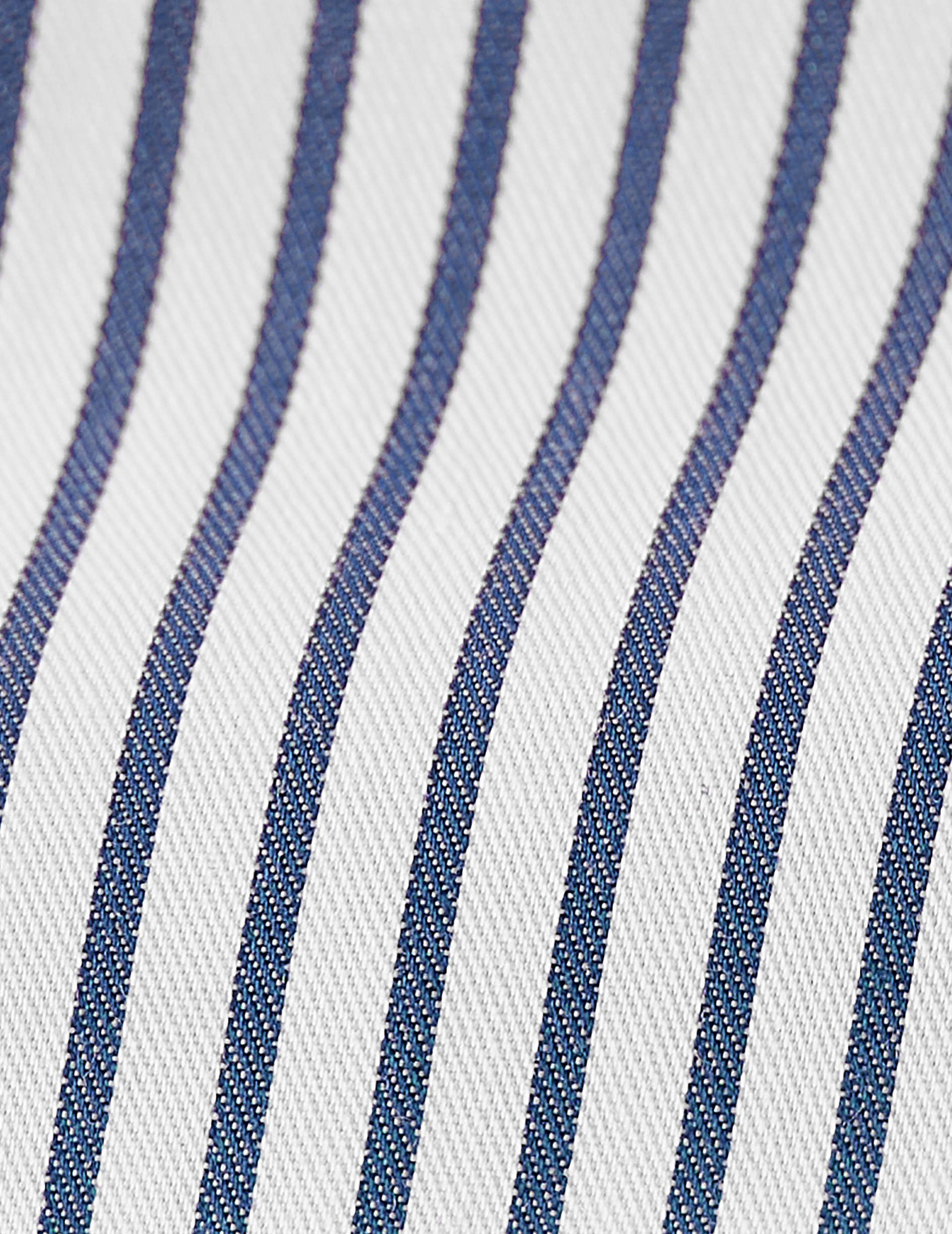 fitted Navy blue striped shirt - Poplin - Figaret Collar