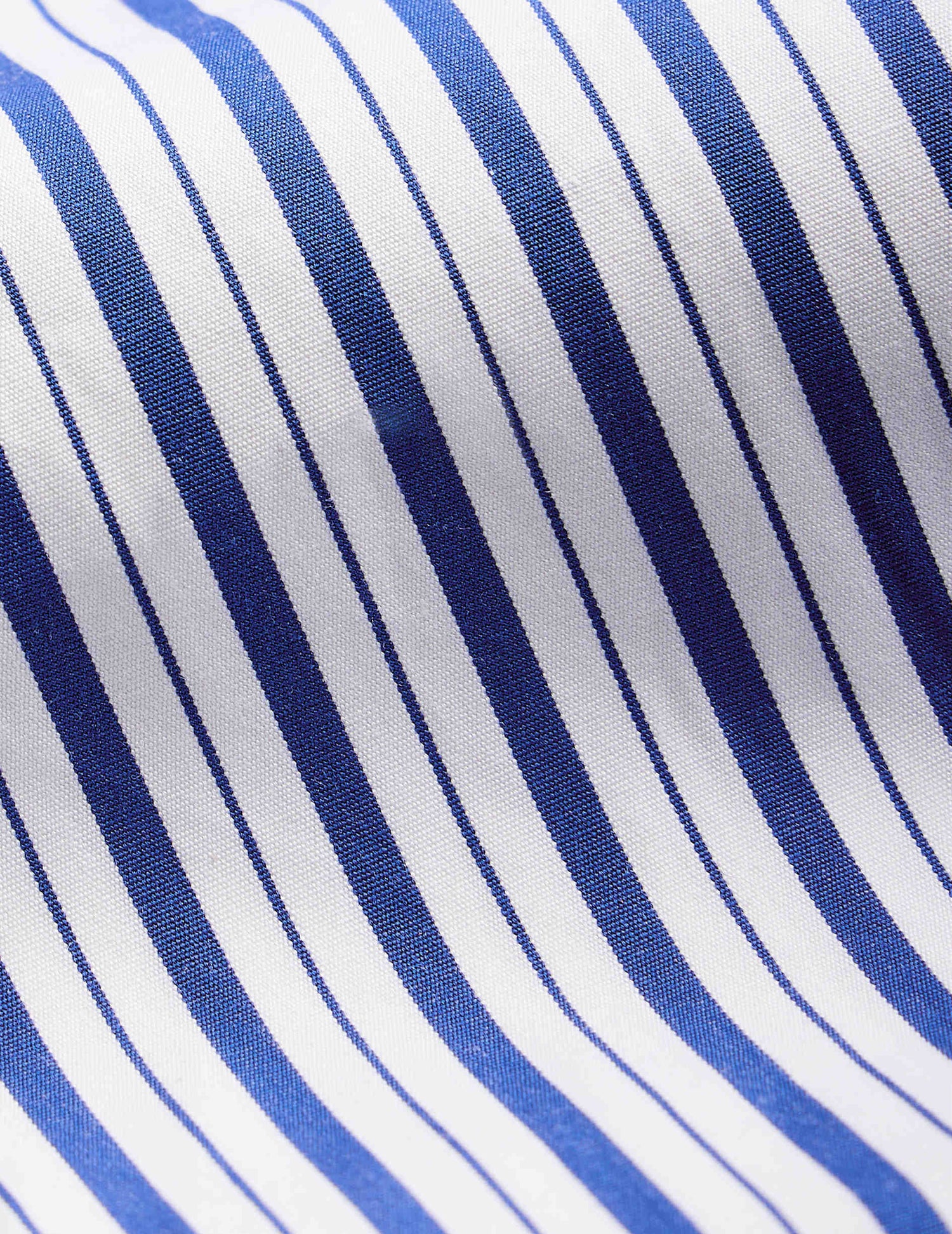 Navy blue striped semi-fitted shirt - Poplin - Figaret Collar#2