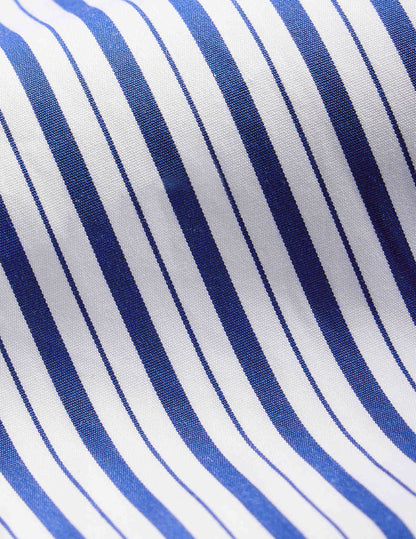 Chemise semi ajustée rayée bleu marine