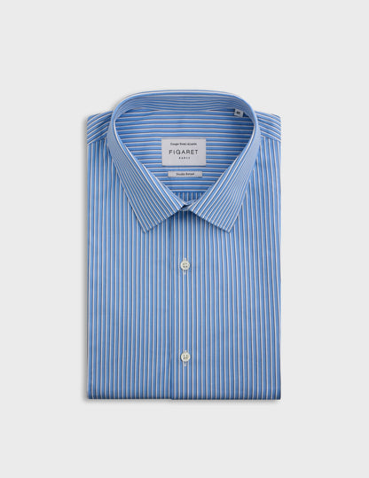 semi-fitted Blue striped shirt