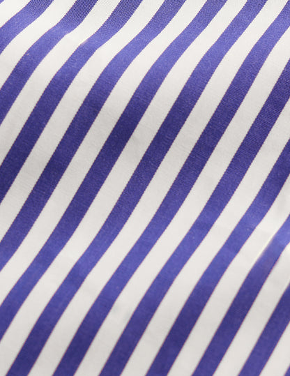 Chemise semi-ajustée rayée violette