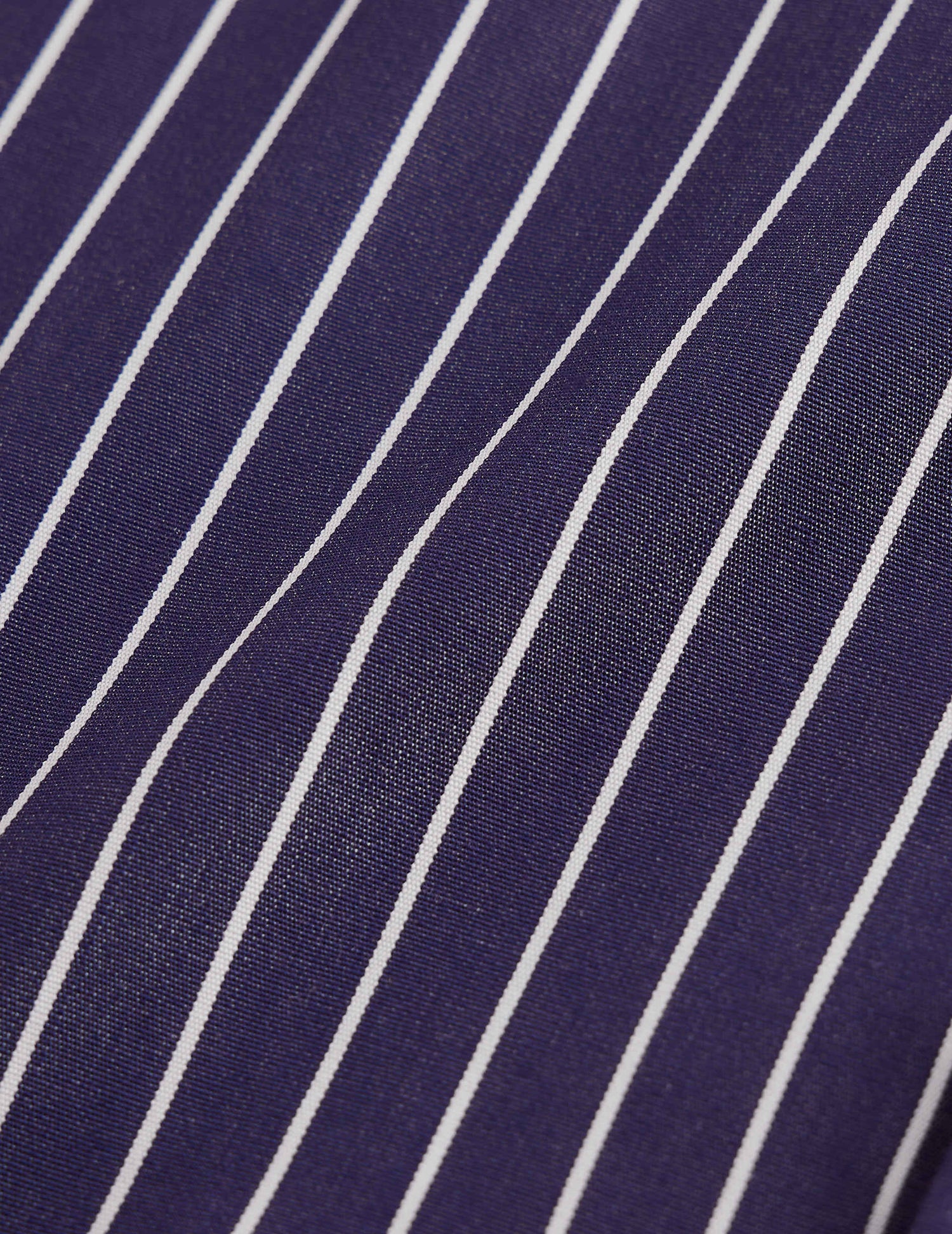 semi-fitted Navy blue striped shirt - Poplin - Figaret Collar#2