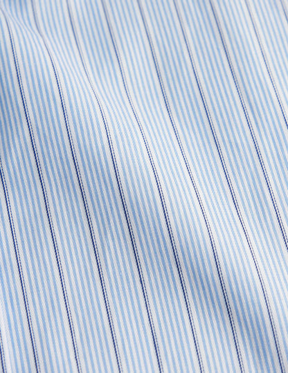 Chemise classique rayée bleue