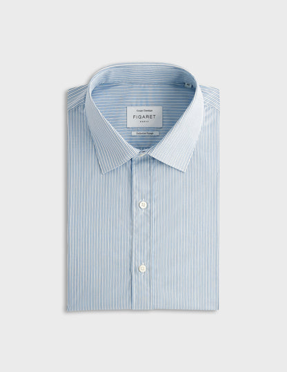 Chemise classique Voyage rayée bleue