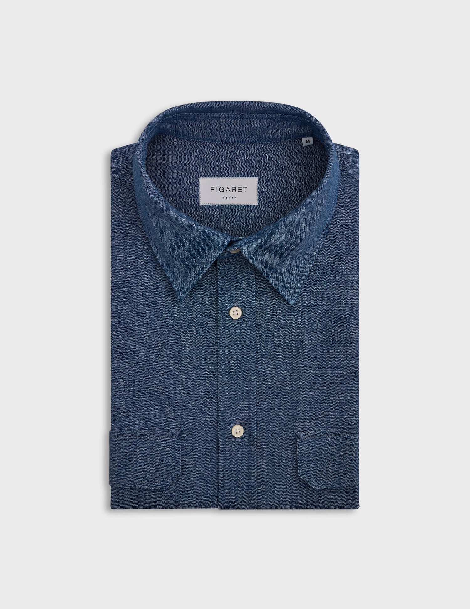 Chemise Florian en denim bleu - Denim - Col Français#5