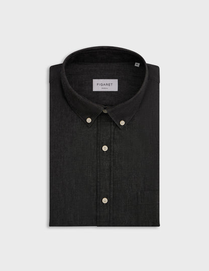 Chemise Gabriel en denim noir