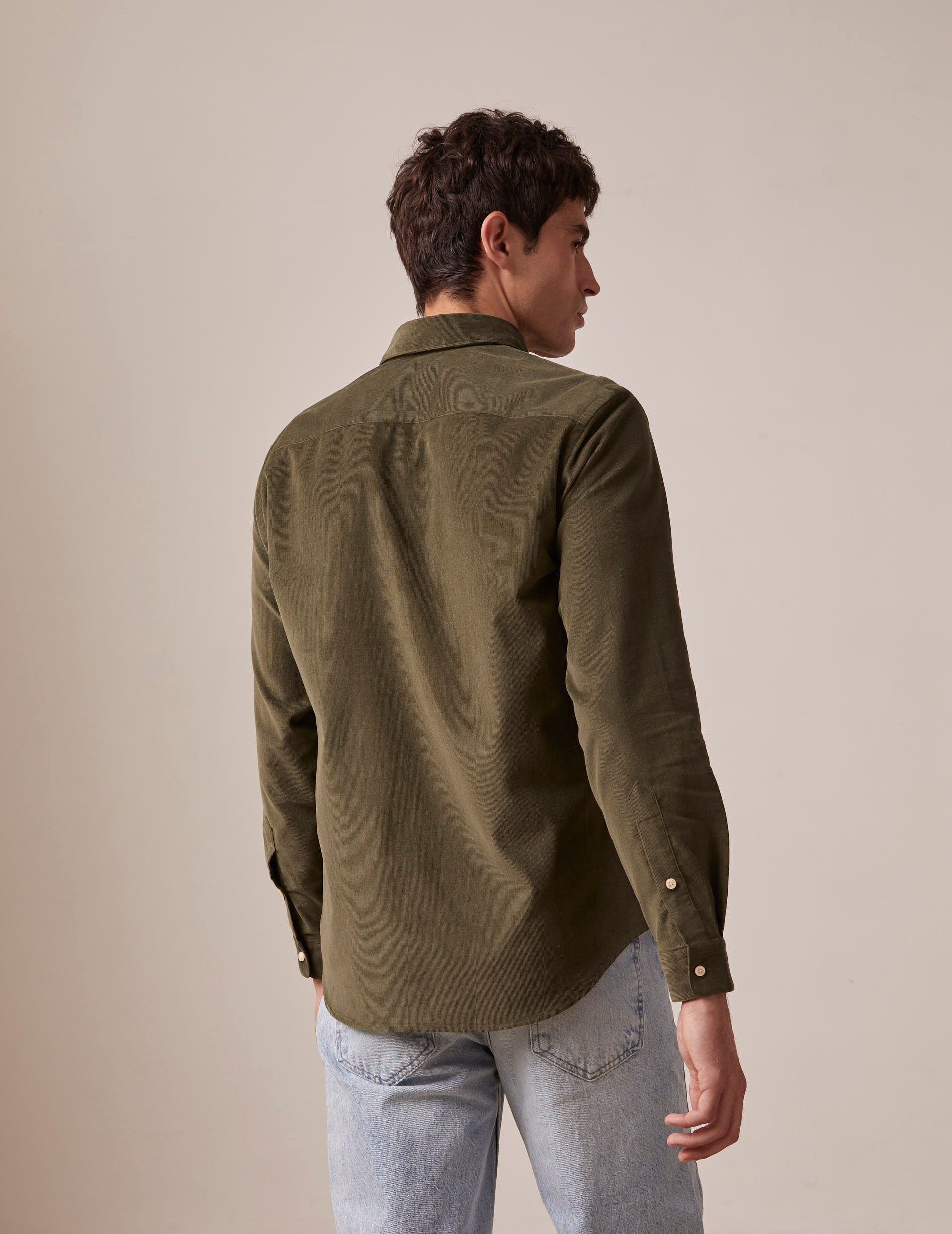 Khaki Gabriel shirt - Velvet - American Collar