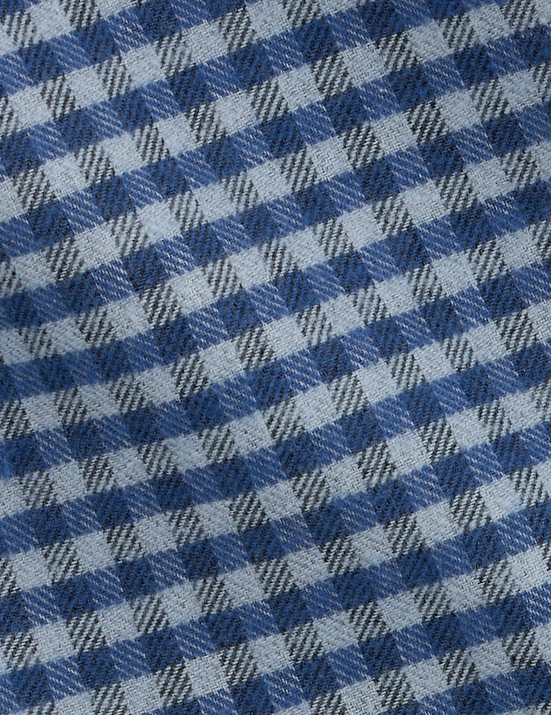 Chemise Gaspard à carreaux bleus - Flanelle - Col Américain