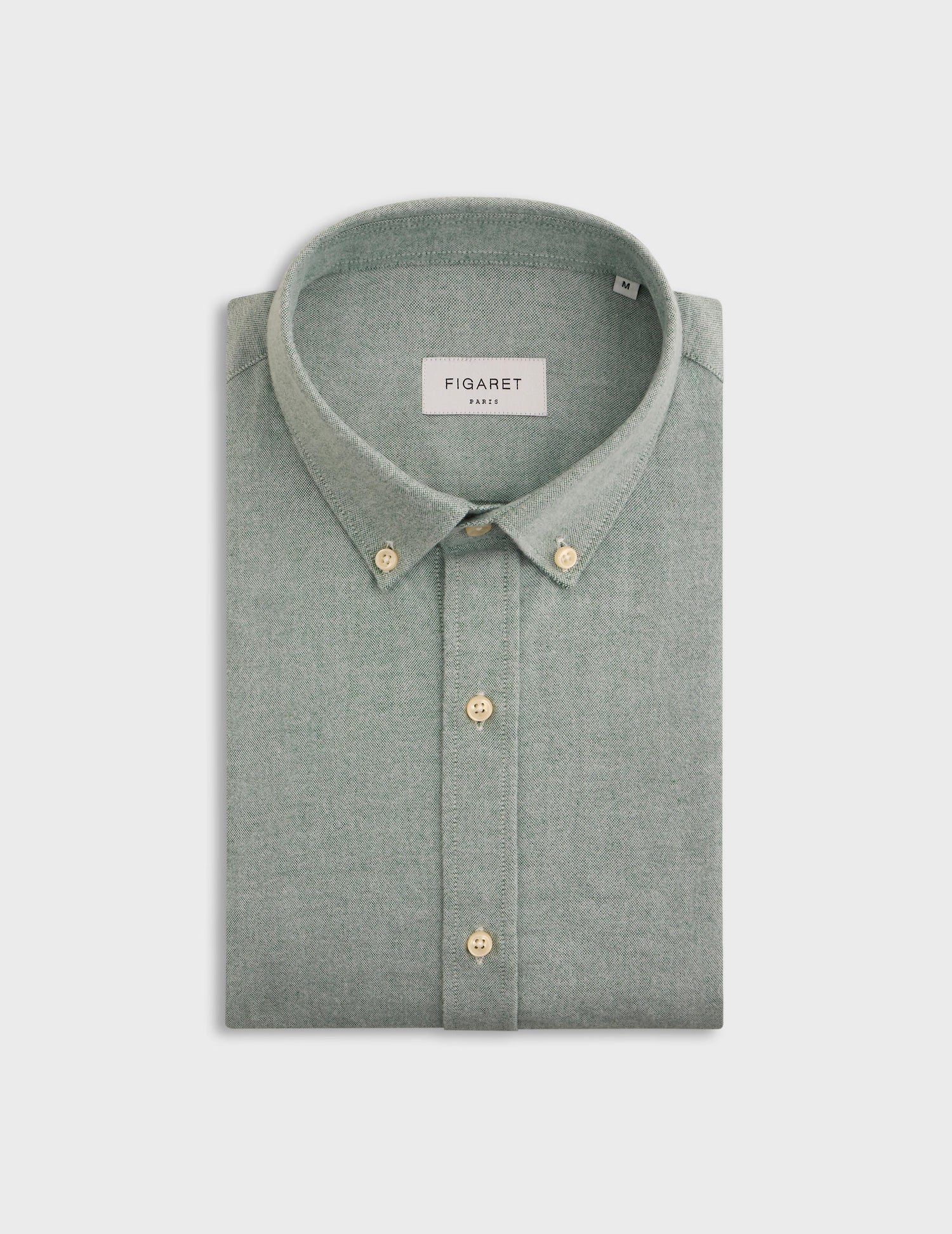 Chemise Gaspard verte - Oxford - Col Américain#4