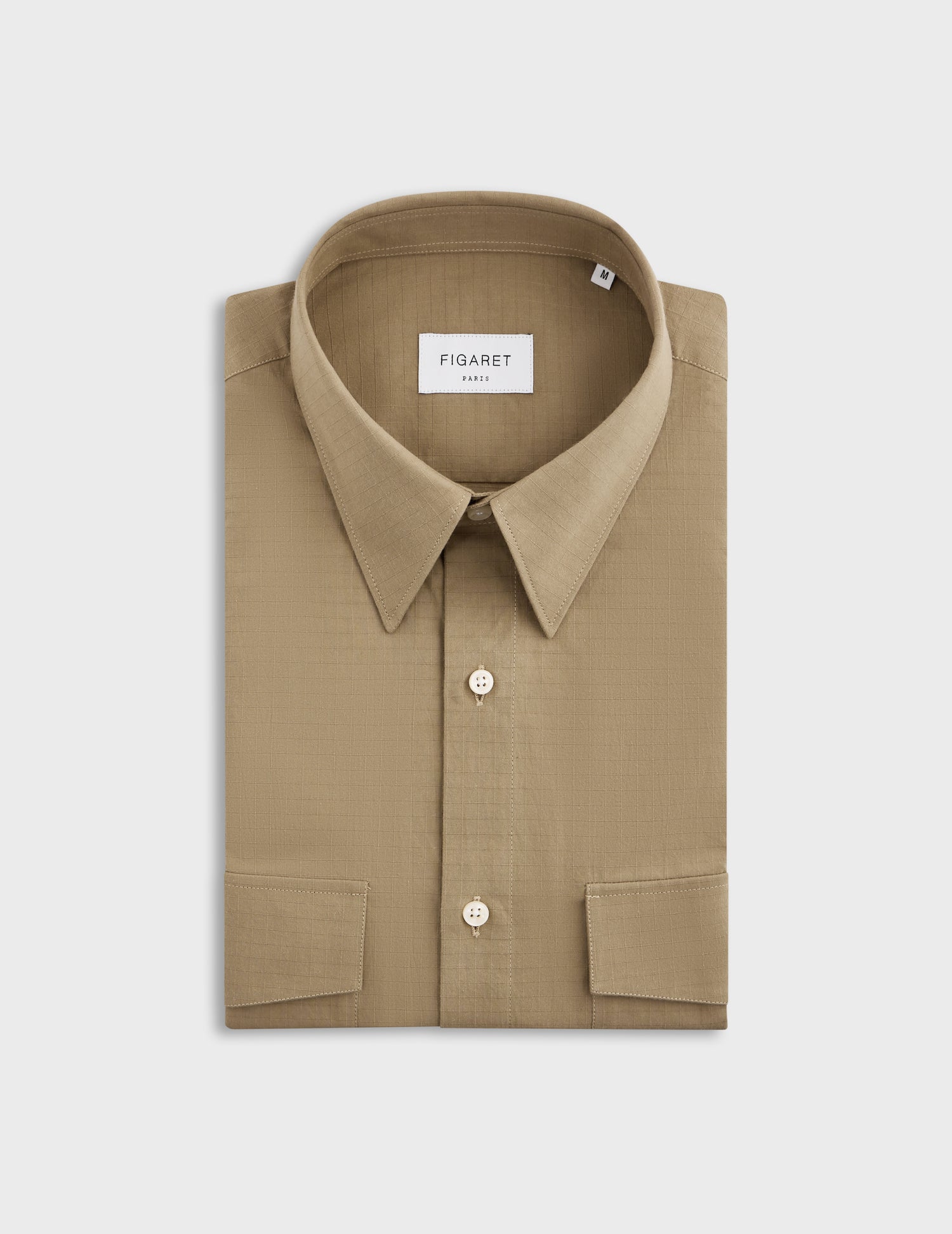 Chemise Irwin beige - Ripstop - Col Prodigieux#4