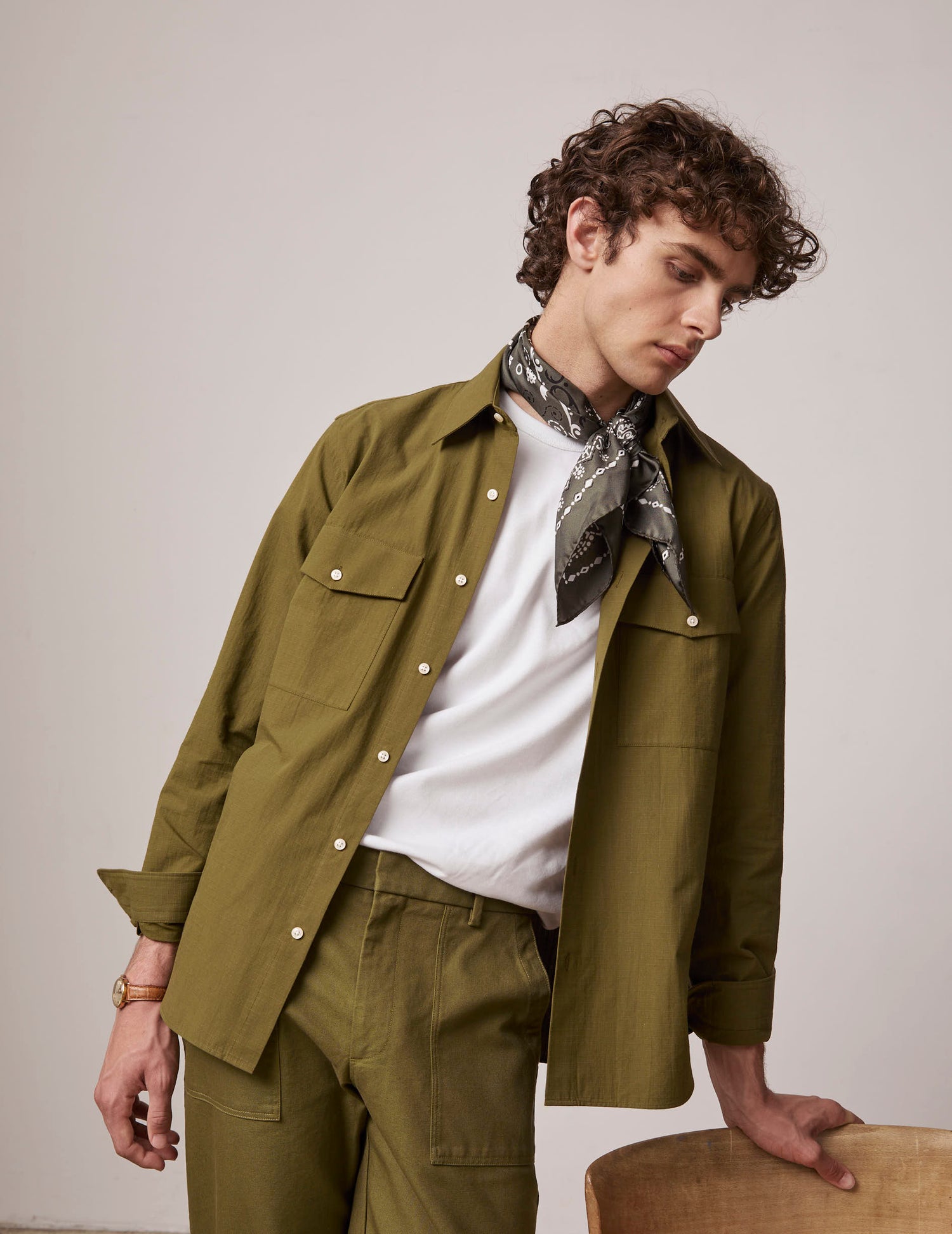 khaki Irwin shirt - Ripstop - Prodigious Collar