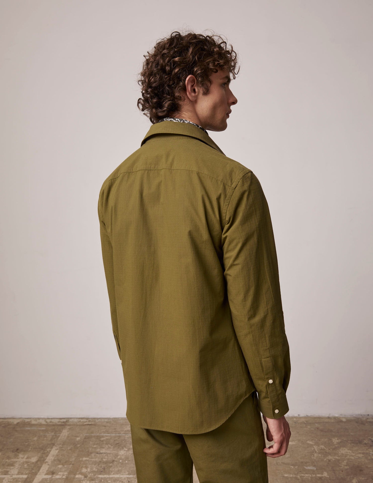 khaki Irwin shirt - Ripstop - Prodigious Collar#2