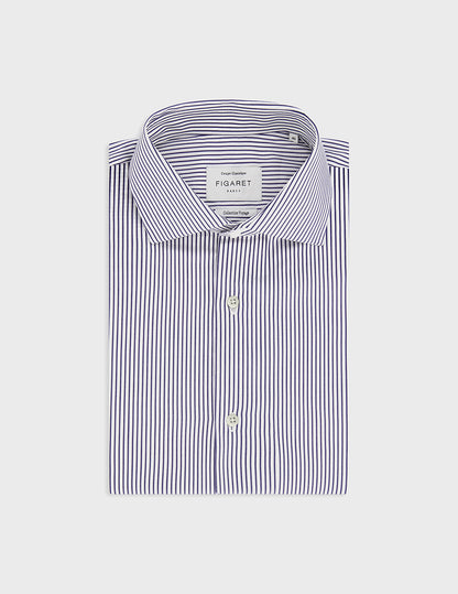 classic Navy blue striped shirt