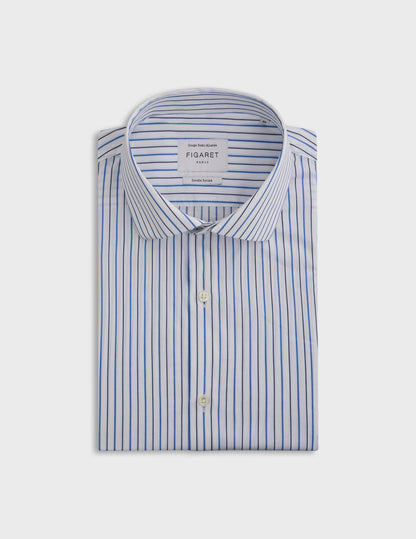 semi-fitted Blue striped shirt