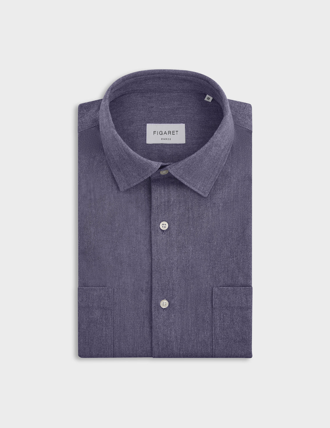 Chemise Léonard marine - Oxford - Col Français