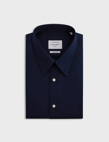 semi-fitted Navy blue shirt