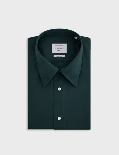 Chemise semi-ajustée verte