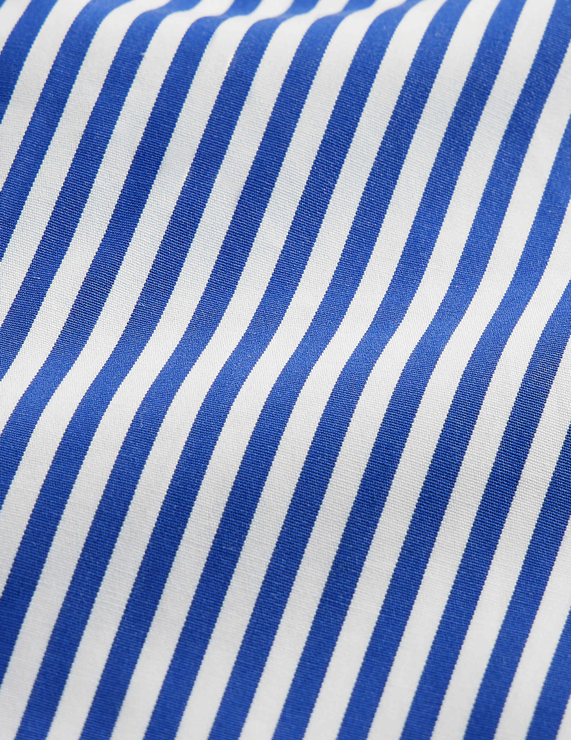 Chemise ajustée rayée marine - Popeline - Col Prodigieux