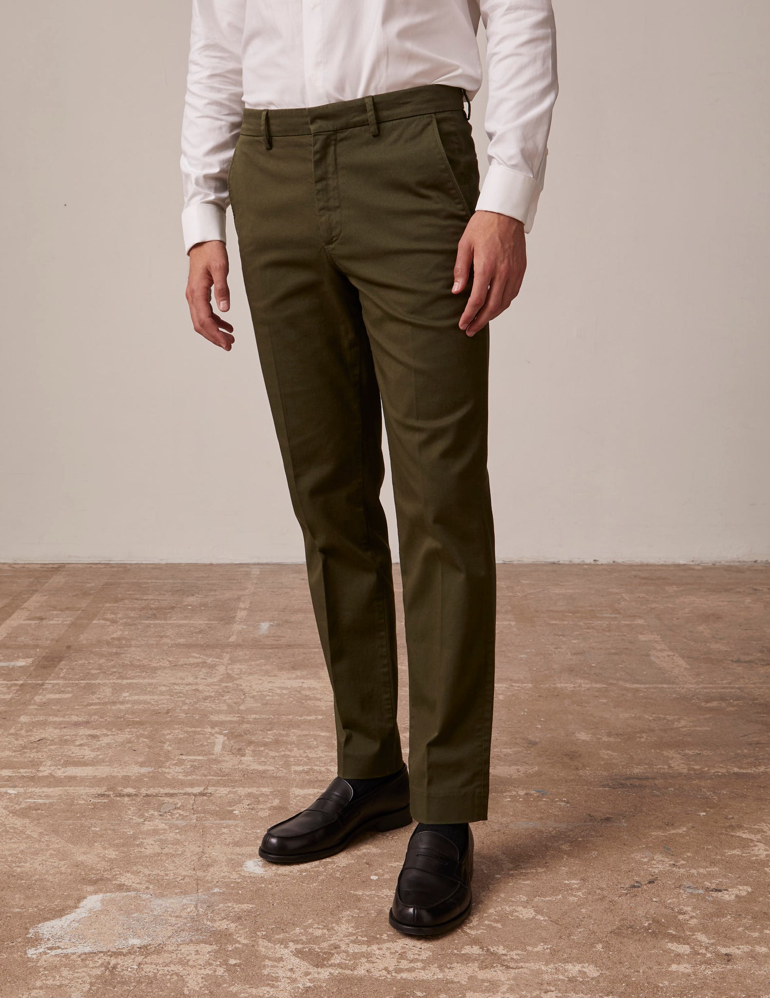 green twill Geofrey chino