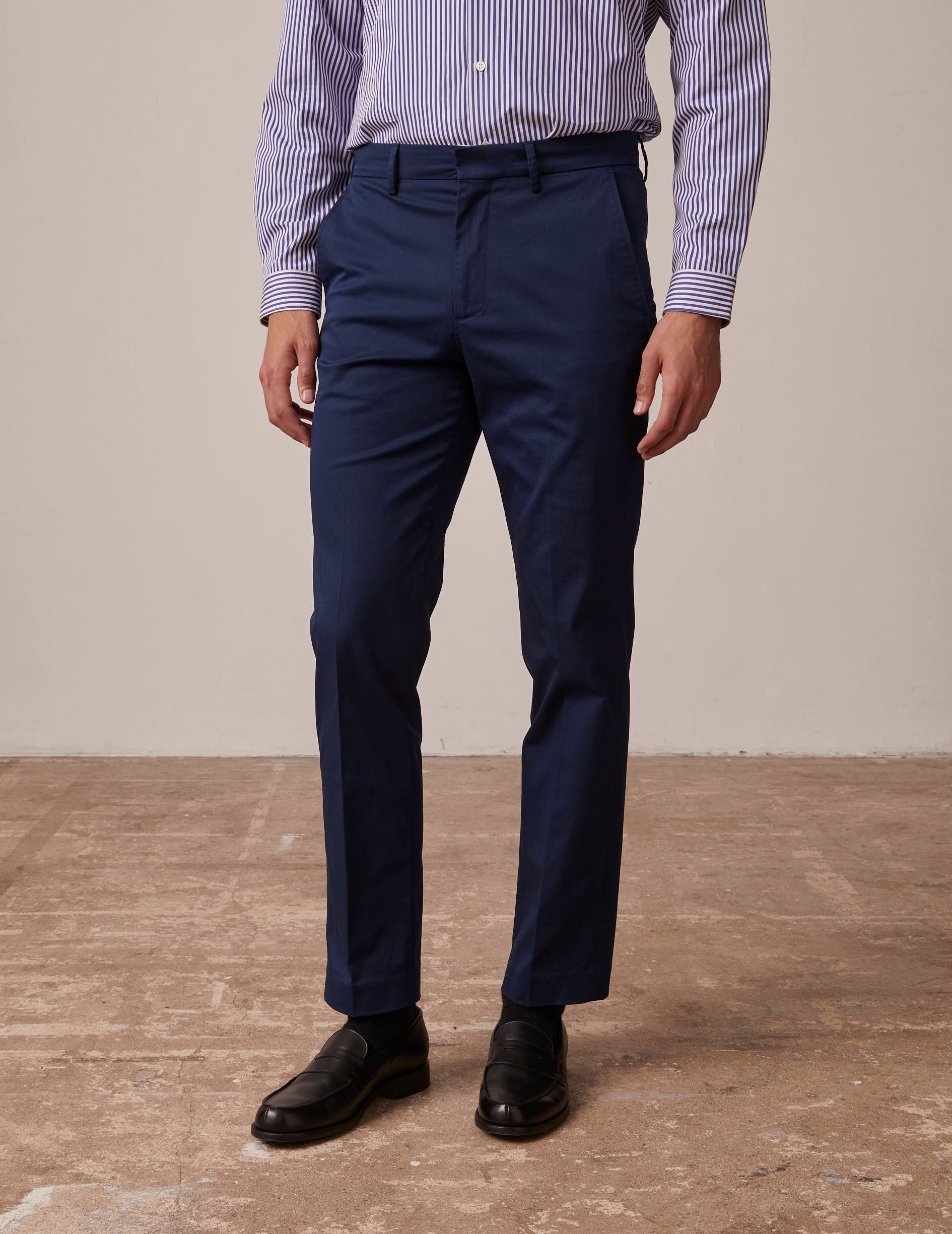 blue twill Geofrey chino 