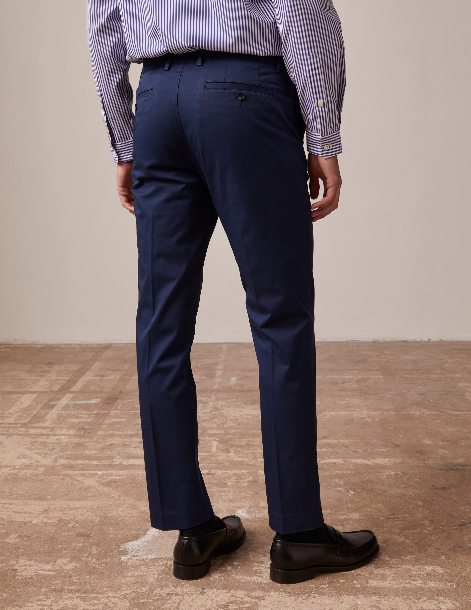 Chino Geofrey en twill bleu marine