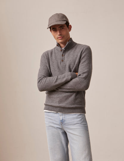 Chris sweater in grey wool 