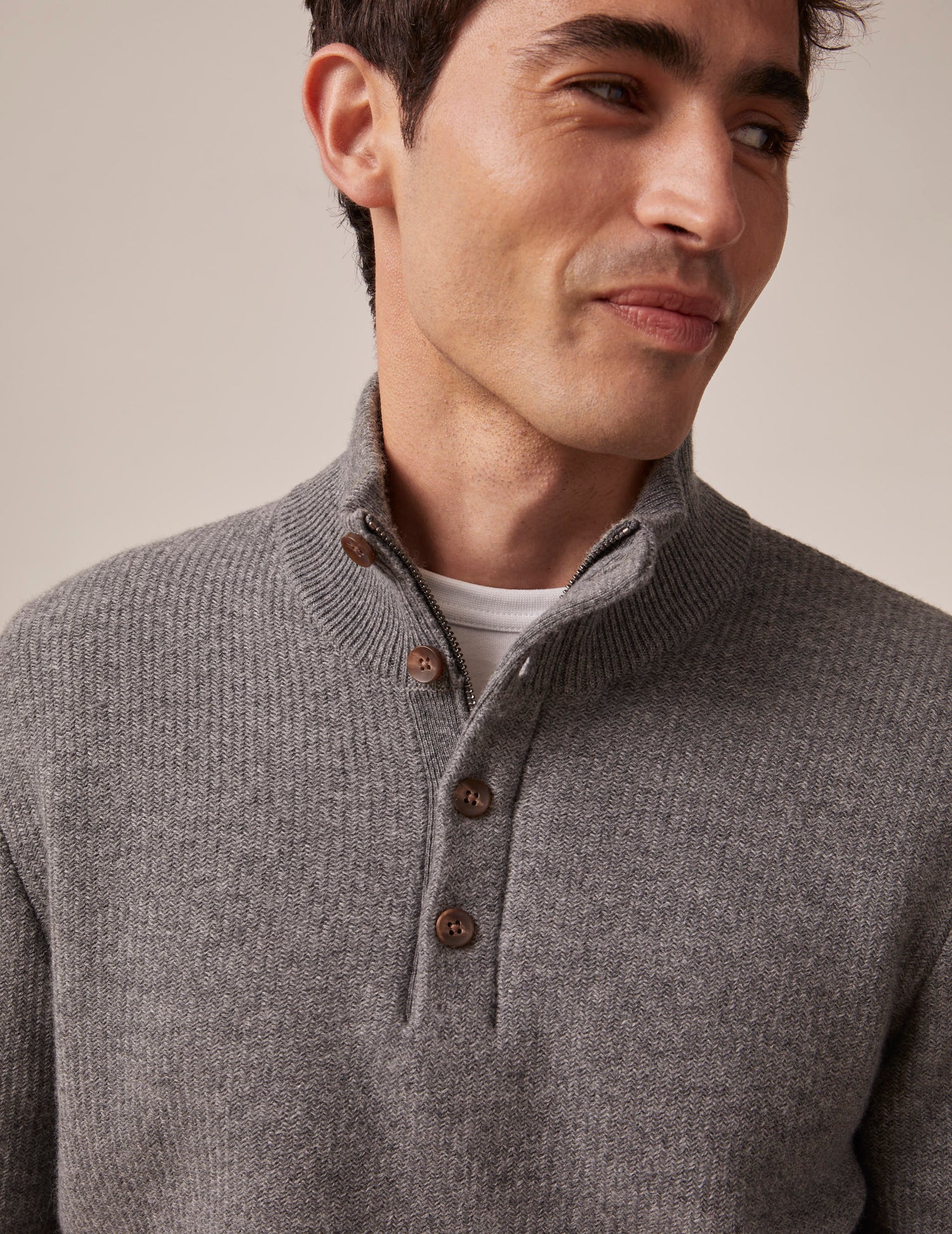 Chris sweater in grey wool 