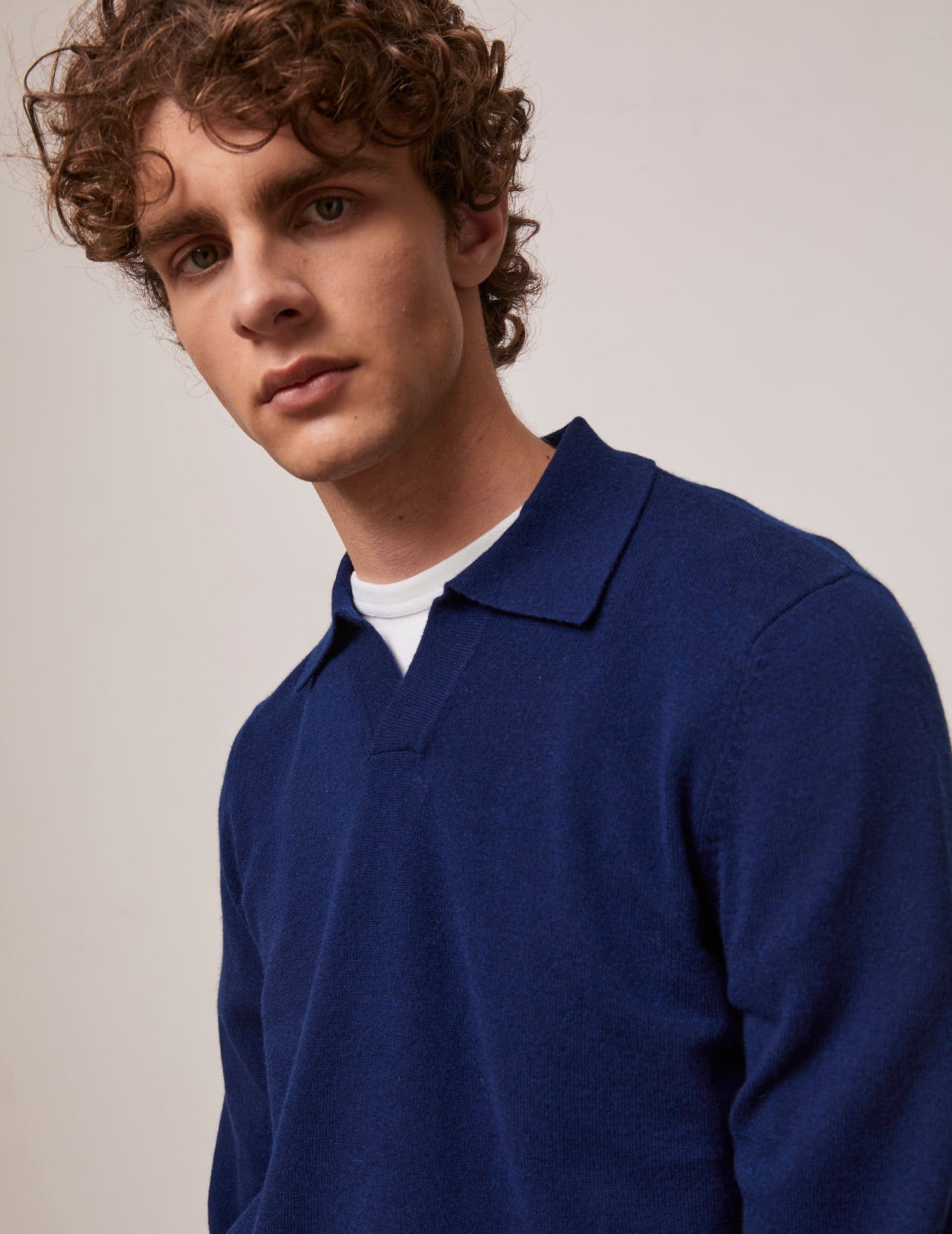 Ilian sweater in navy blue wool