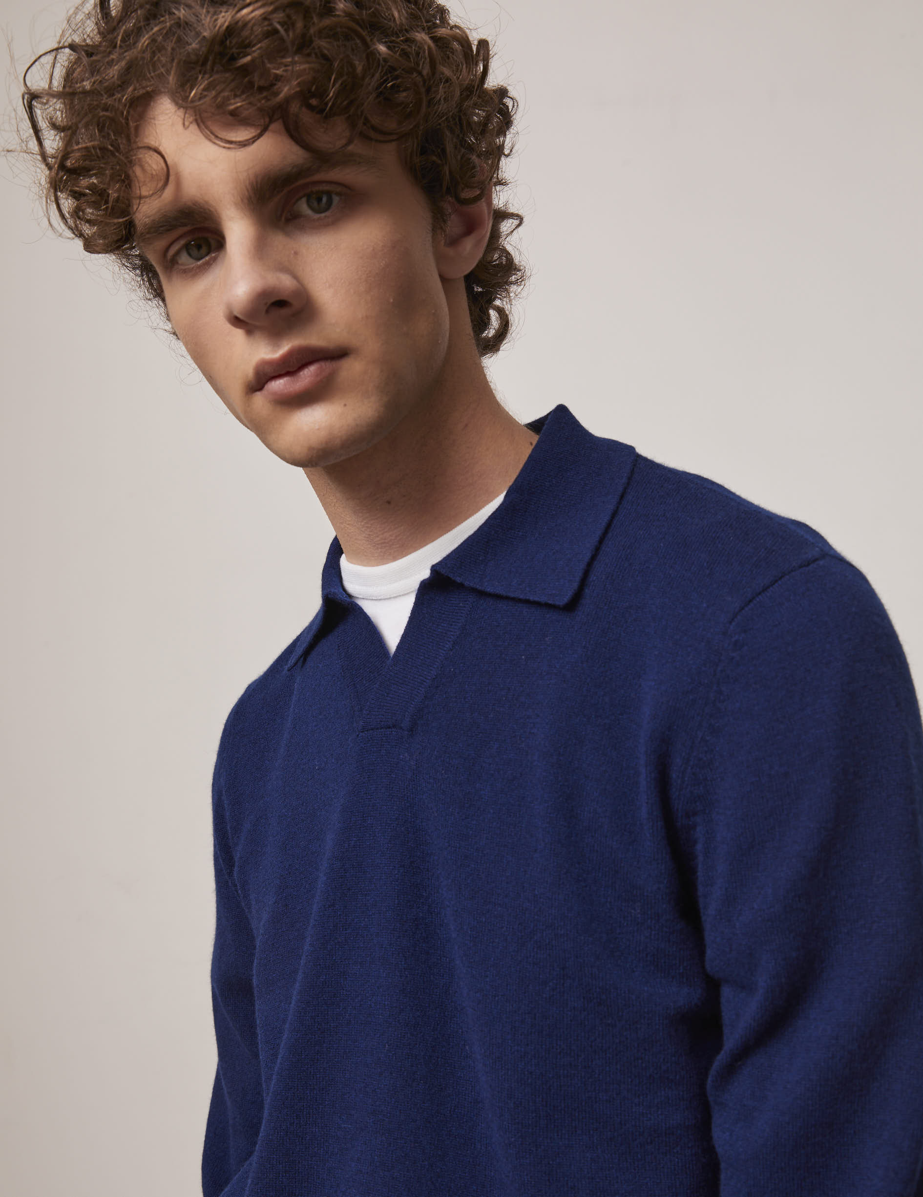 Ilian sweater in navy blue wool