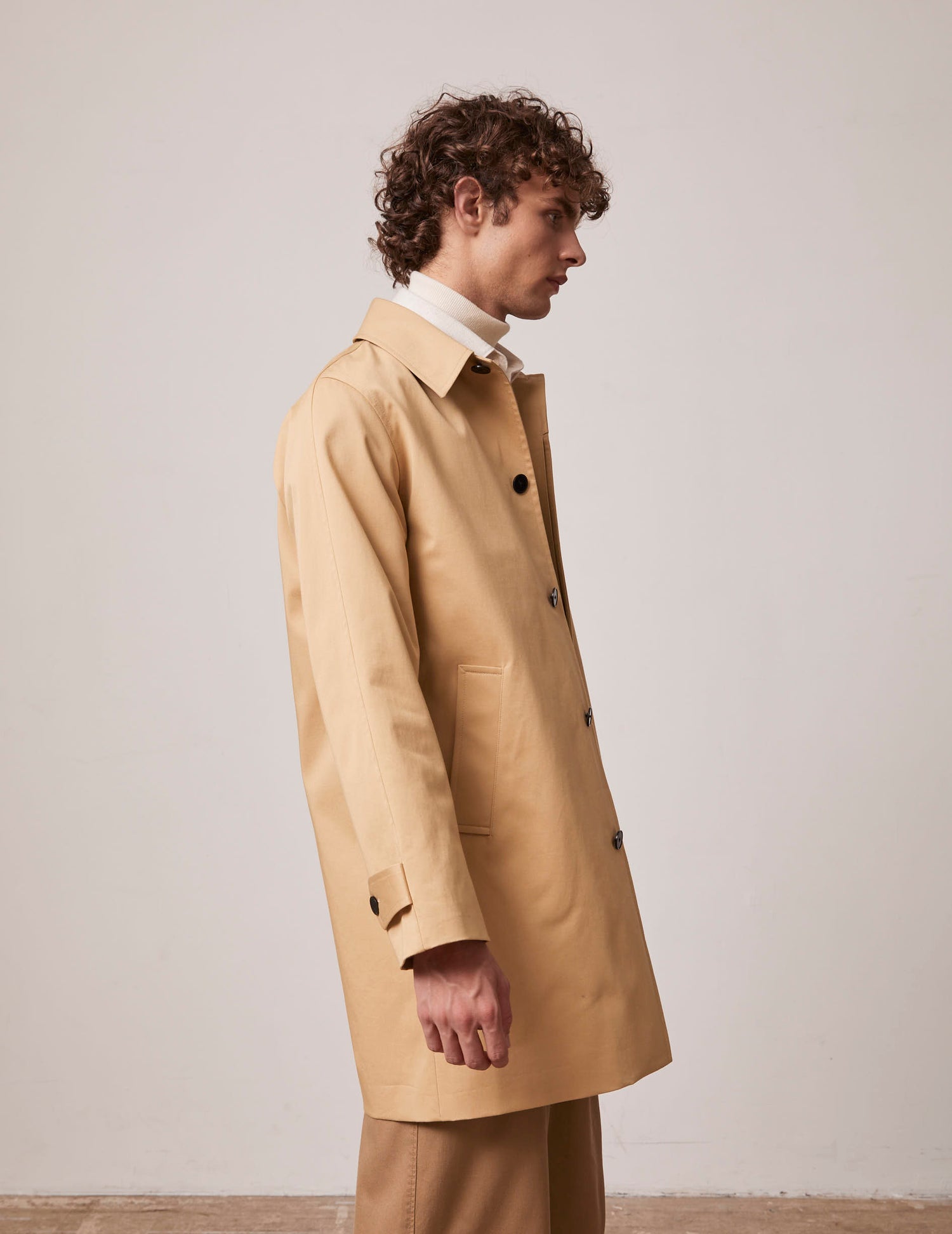 Trench  Hermano en twill beige