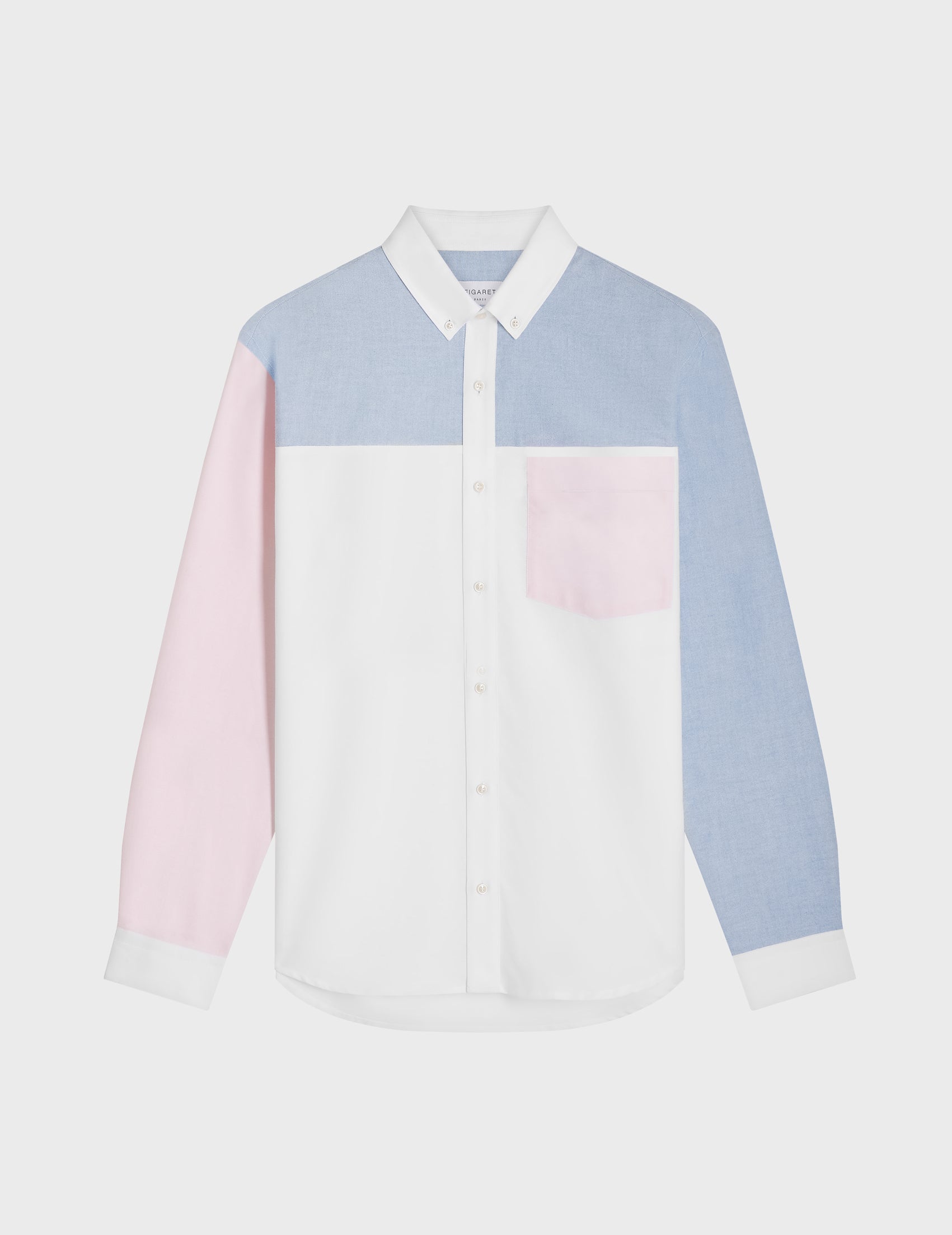 Fun shirt Ambroise rose - Oxford gratté - Col Américain