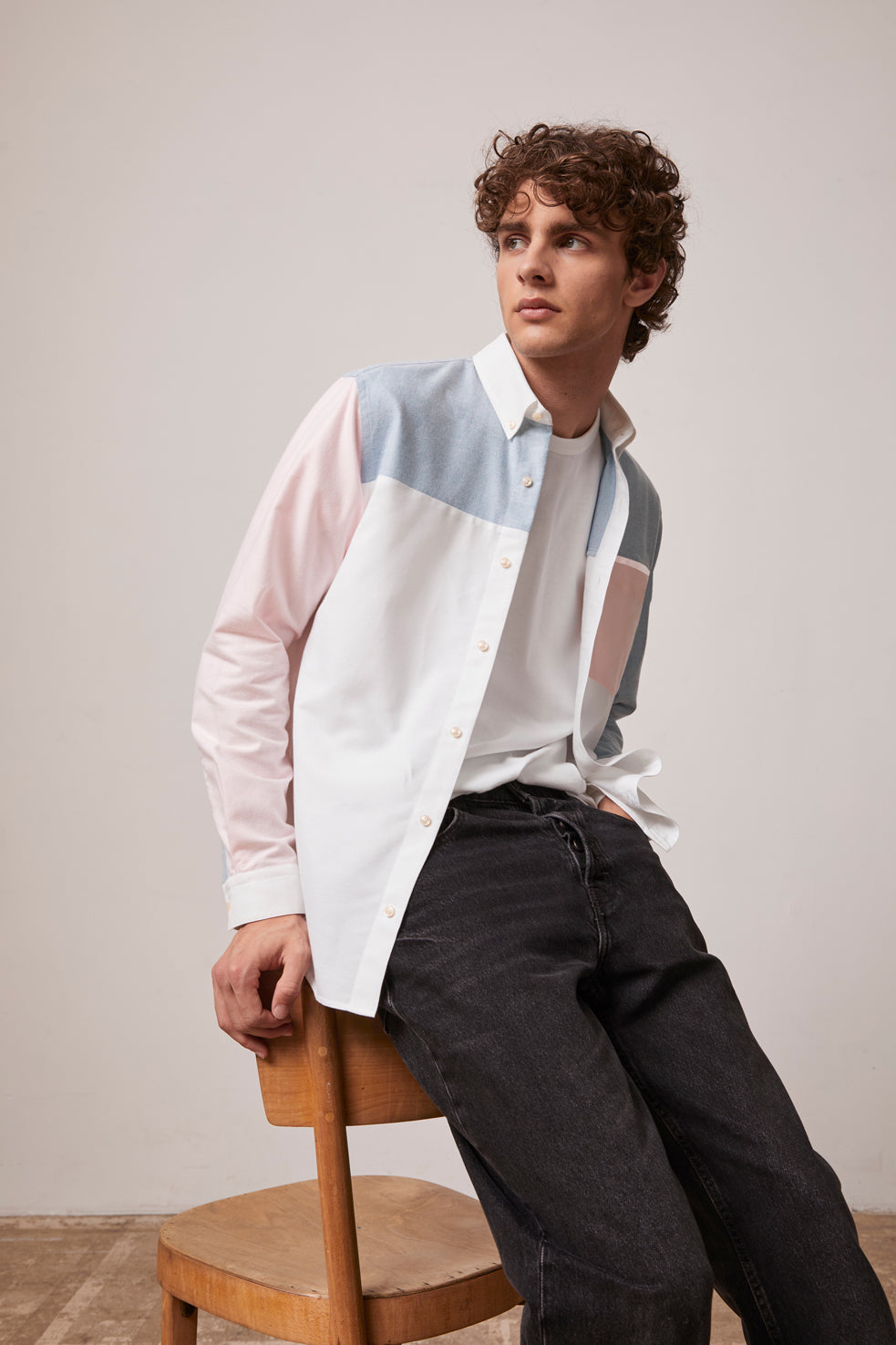 Pink Ambroise fun shirt - Oxford - American Collar