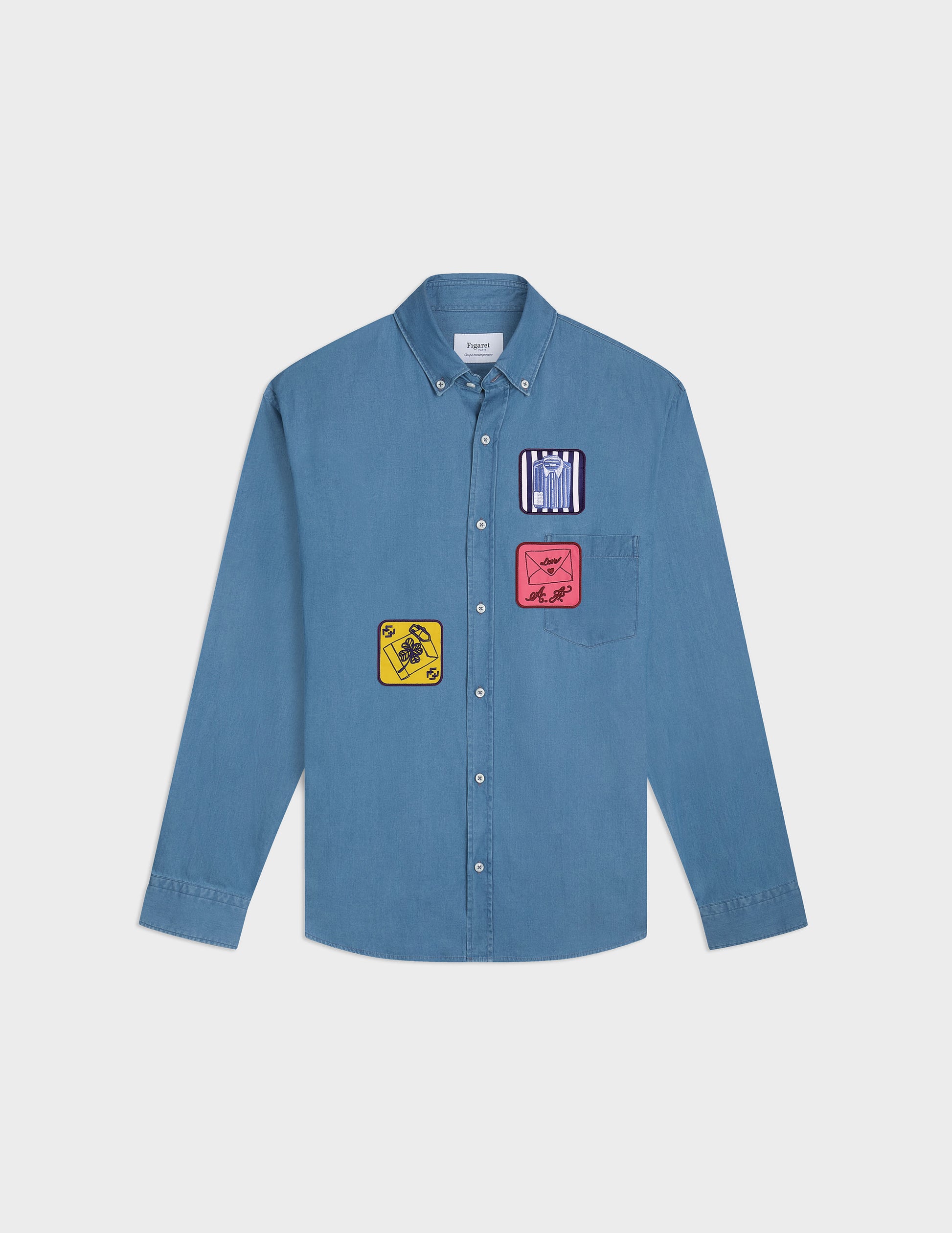 Denim 3 badges shirt - Figaret x En Vrac