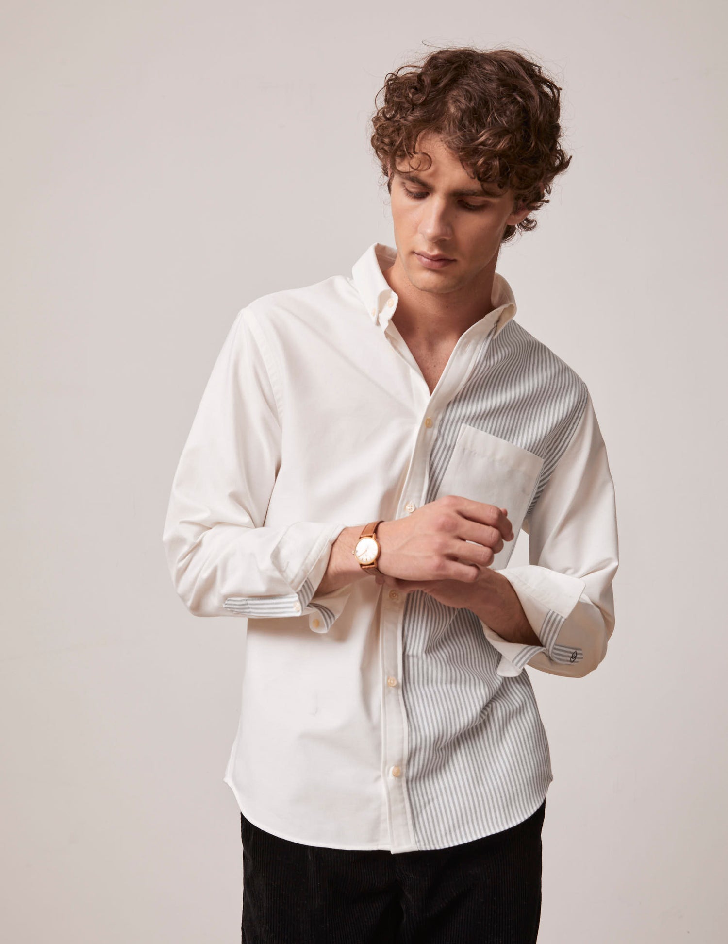 Fun shirt William écrue - Oxford - American Collar