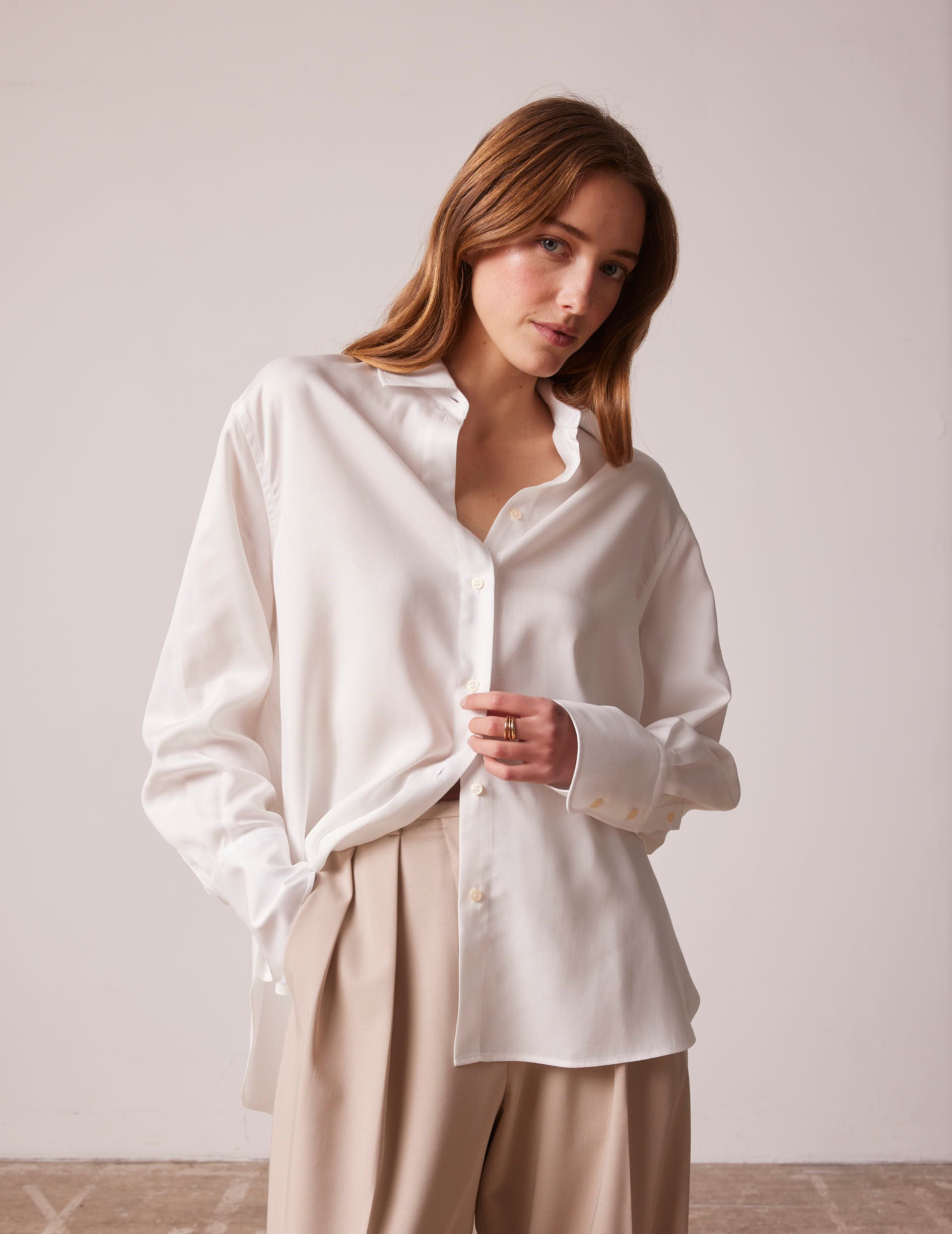 Chemise oversize Léa blanche