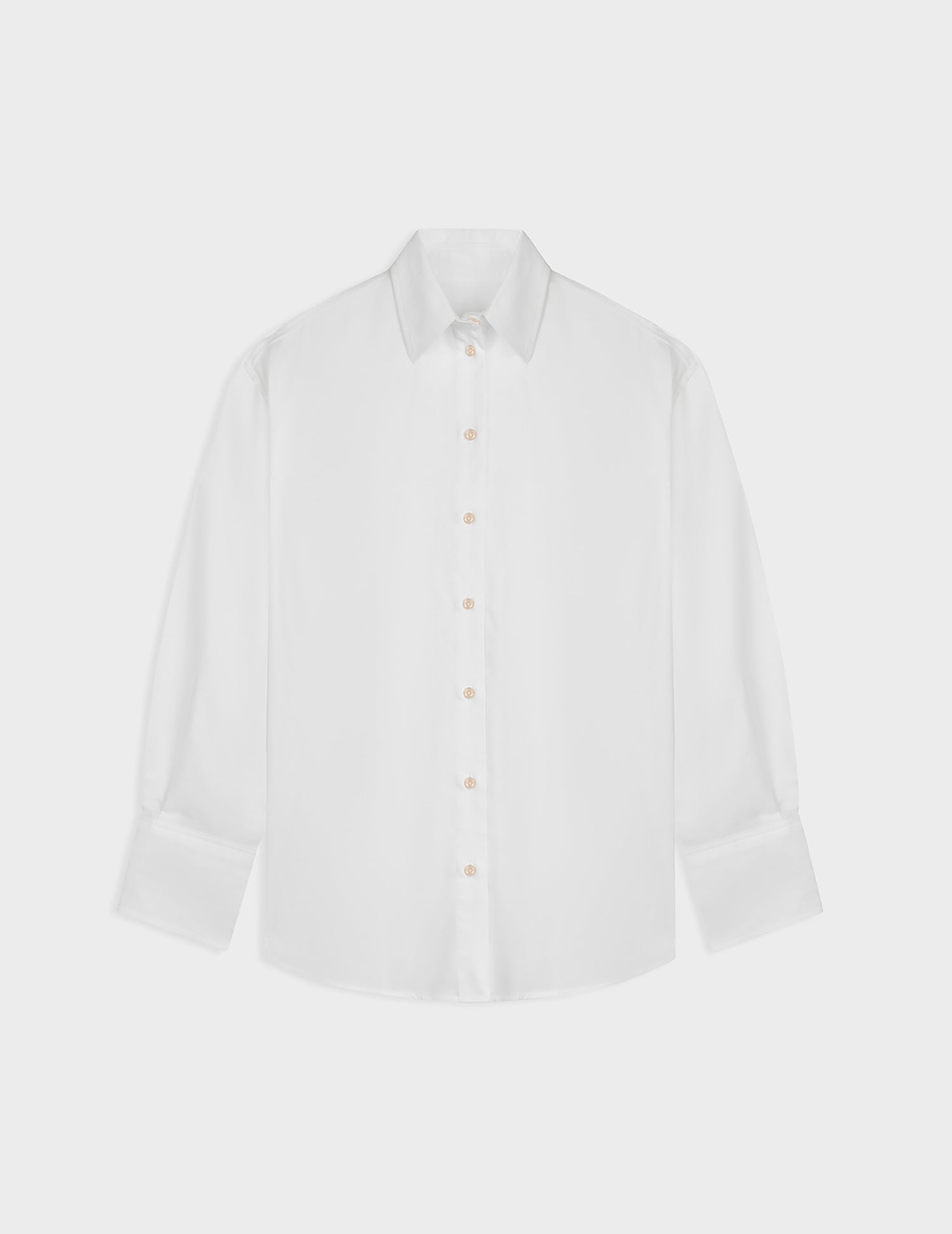 Oversized white Lizandra shirt - Oxford - Shirt Collar#4