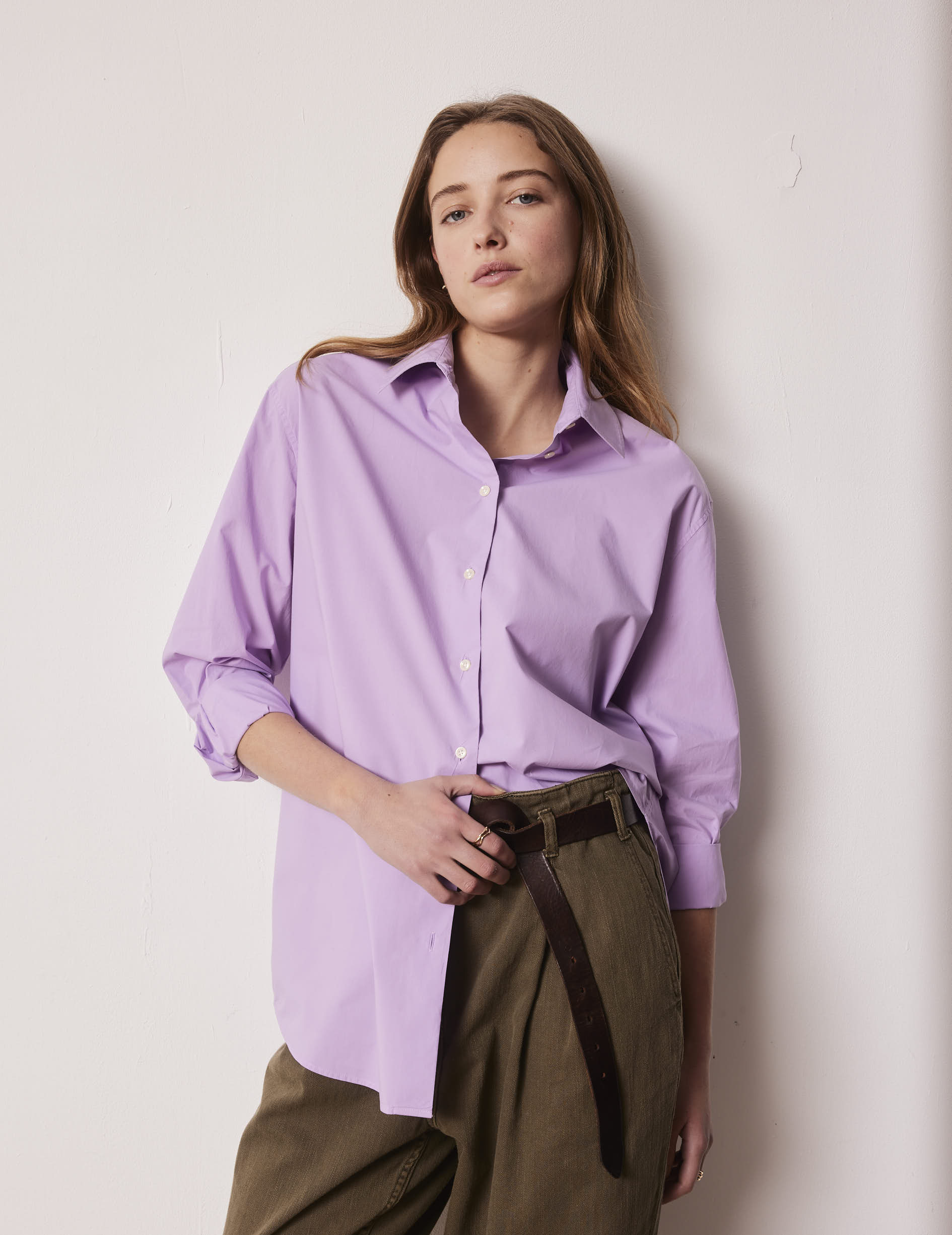 Chemise oversize Mathilde violette