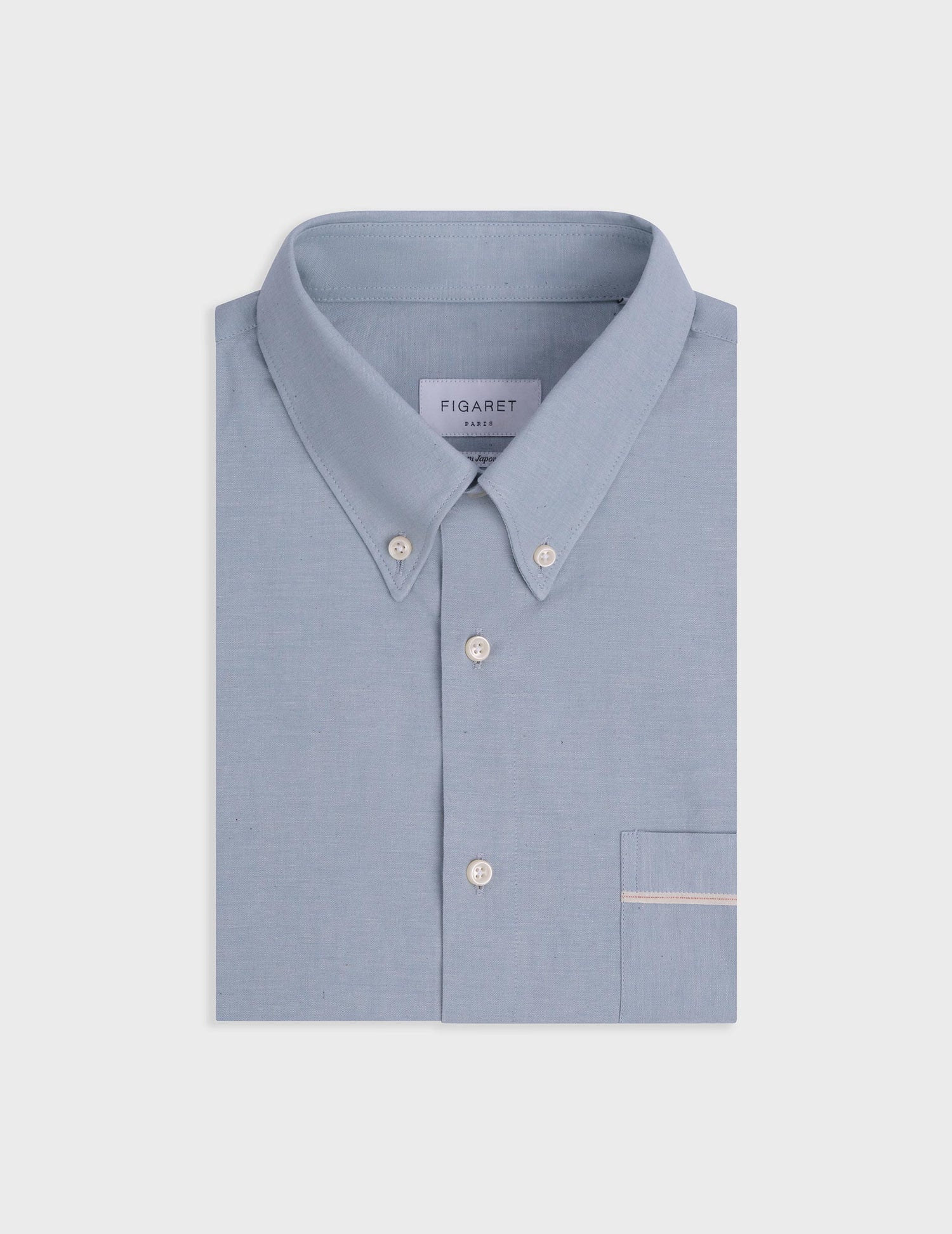 Blue Armand shirt - Selvedge canvas - Prodigious buttoned Collar#4