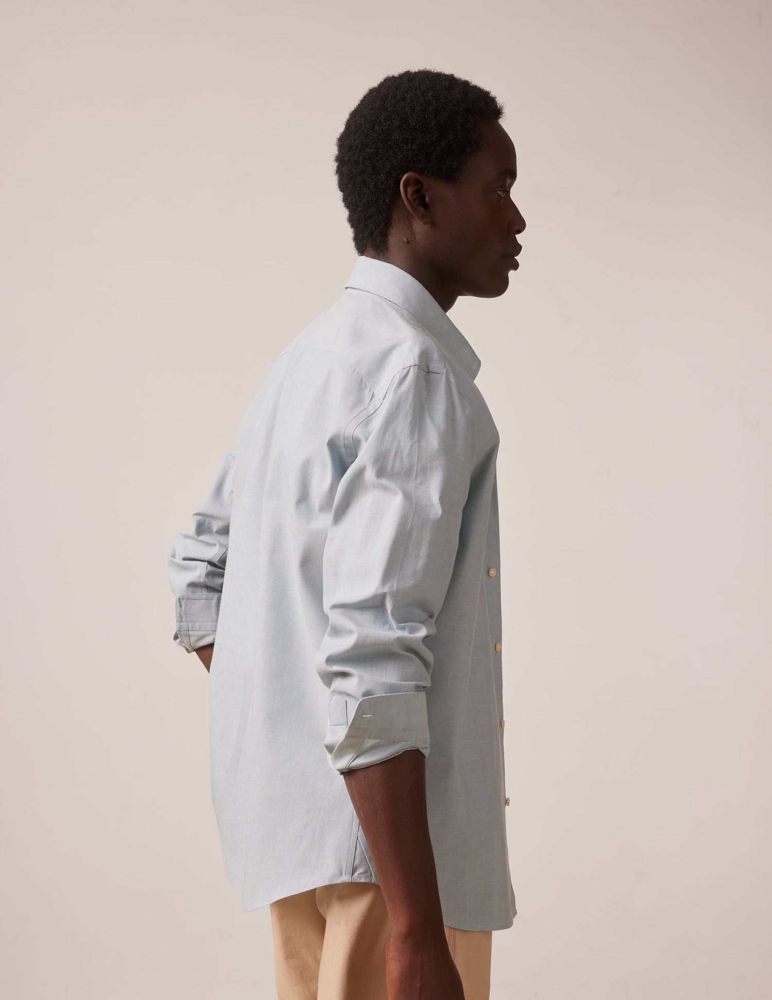 Blue Armand shirt - Selvedge canvas - Prodigious buttoned Collar#2