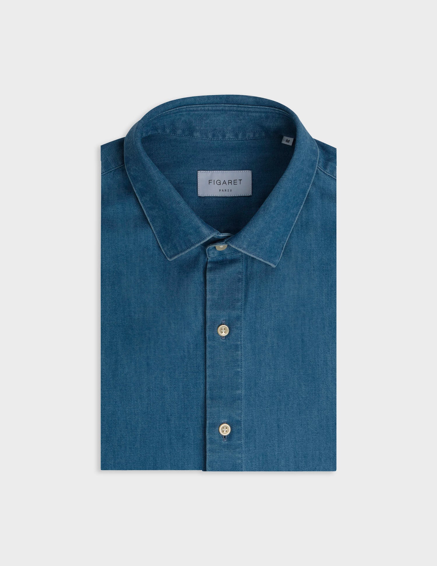 Blue denim Auguste shirt - Denim - French Collar#6