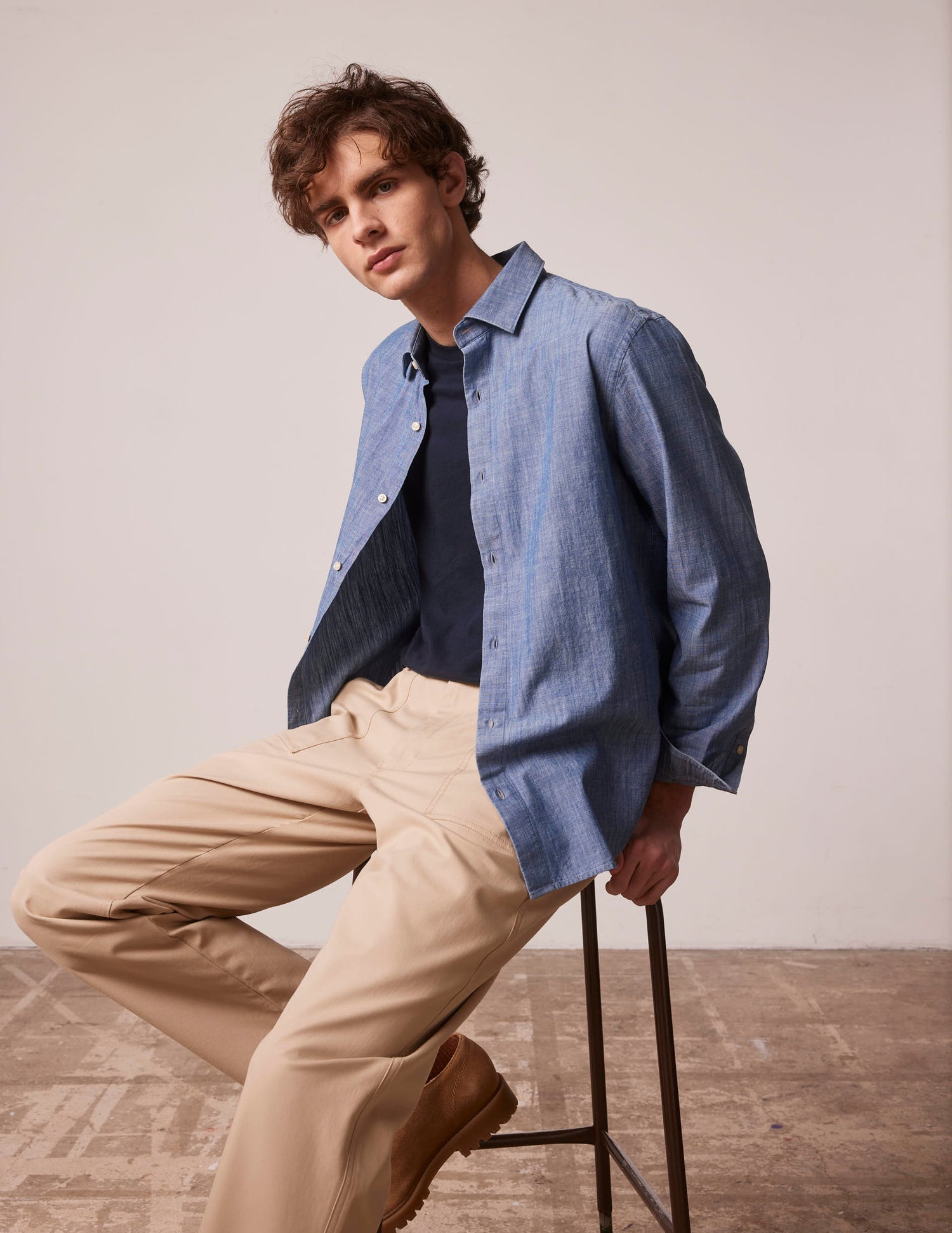 Blue Auguste shirt - Chambray - French Collar