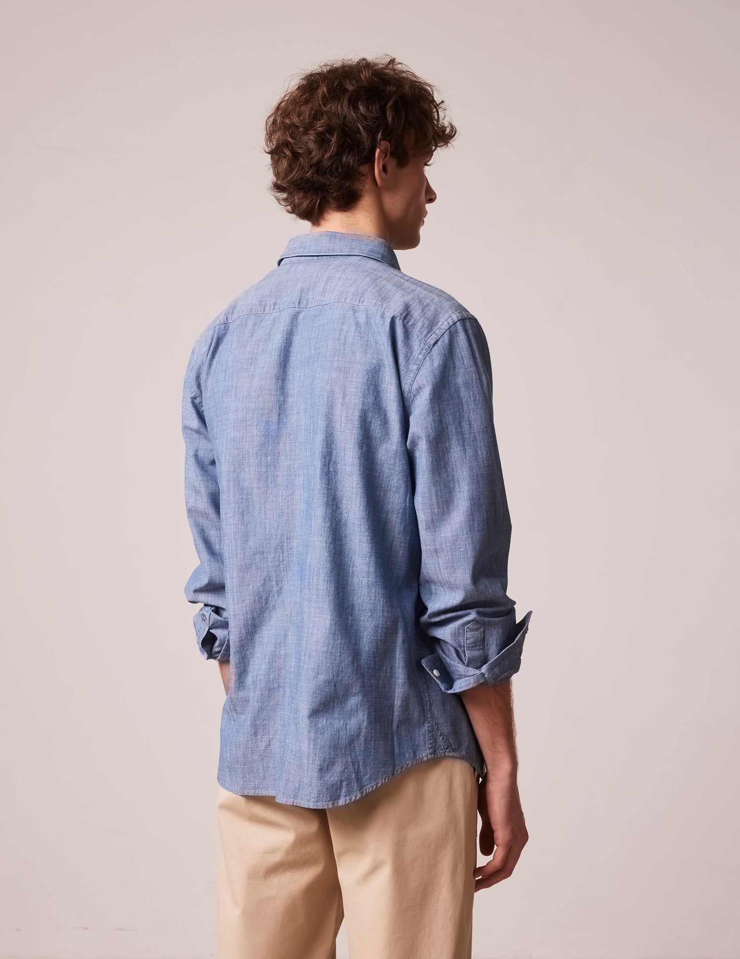 Blue Auguste shirt - Chambray - French Collar#2