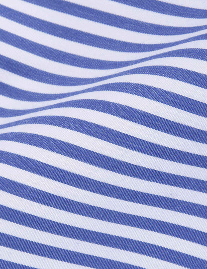 Blue striped fitted shirt