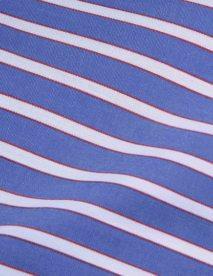 Blue striped semi-fitted shirt