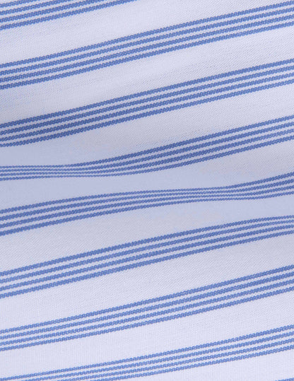 Chemise classique rayée bleue